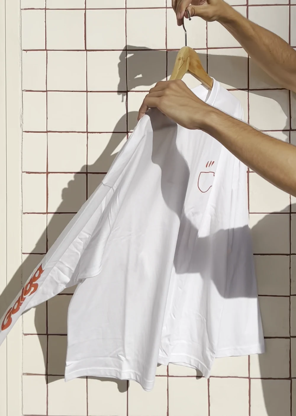 Camiseta Blanca Manga Larga — vista 360º